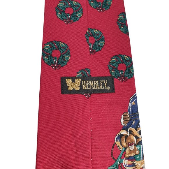 Wembley Vintage Santa Mens Necktie Tie Christmas Designer Holiday Work Dad Gift - Picture 5 of 6